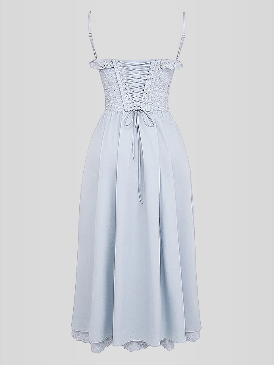 Vestido bustier midi com corte na lateral celestial jasmine