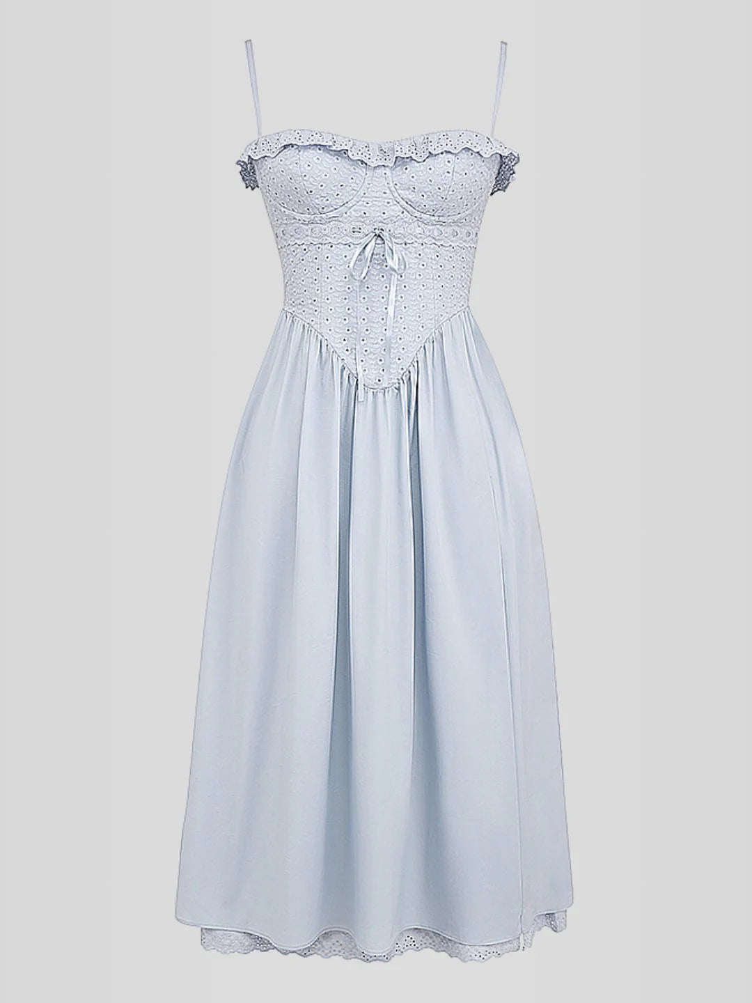 Vestido bustier midi com corte na lateral celestial jasmine