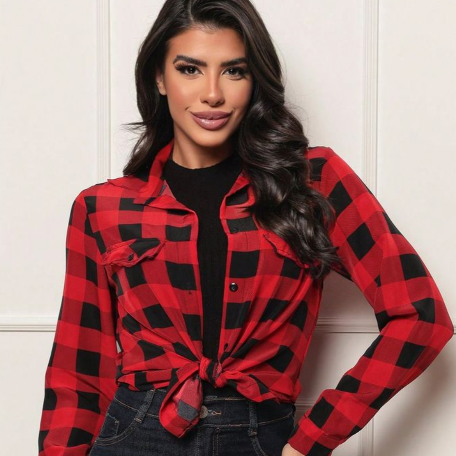 Camisa Xadrez Vermelha