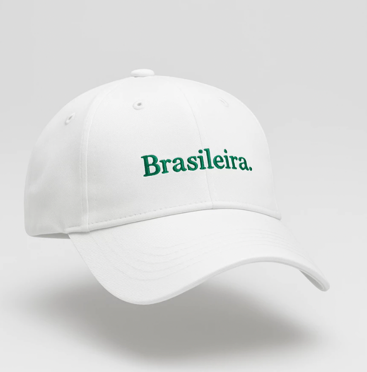 Boné Bordado Brasileira Branco