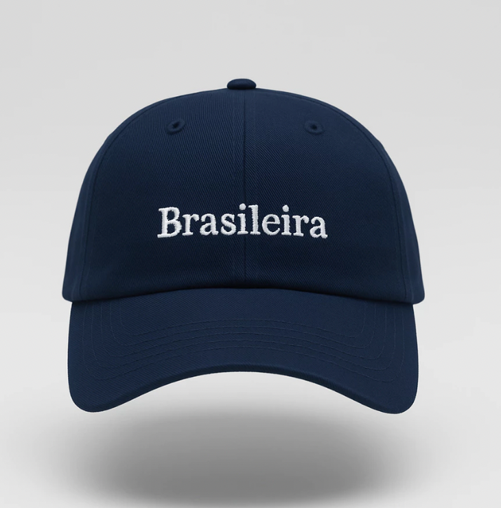 Boné Bordado Brasileira Azul