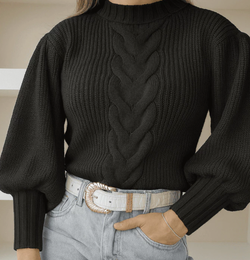 Blusa Feminina Tricot Preta Tamanho Único