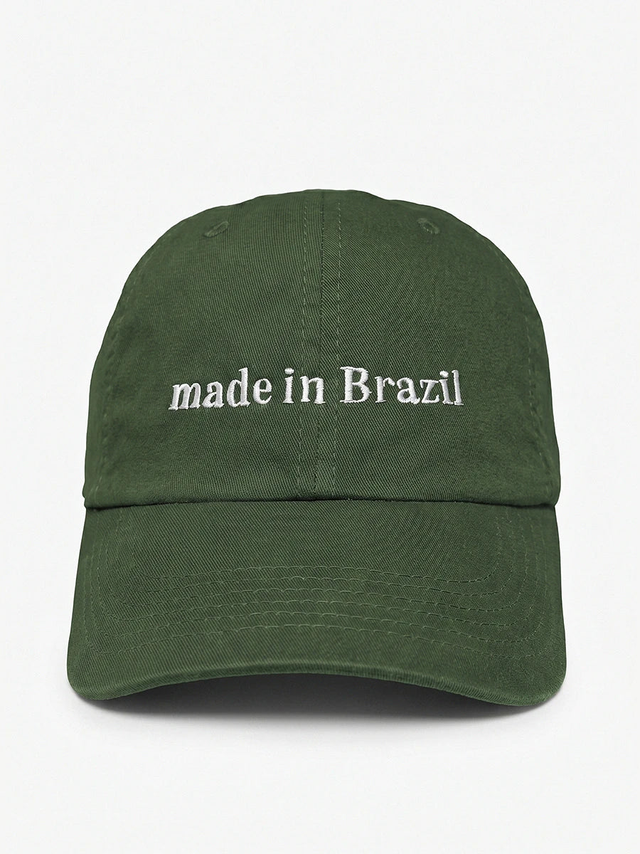 Boné Made in Brazil Aba Curva Ajustável Verde Musgo