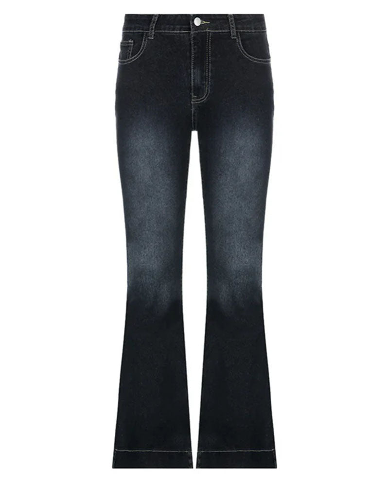 Calça jeans feminina casual cintura baixa